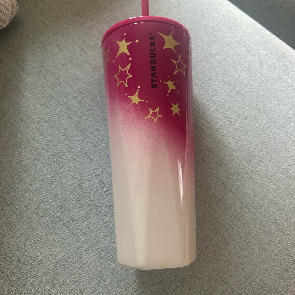 Starbucks Pink and Cream Star Tumbler